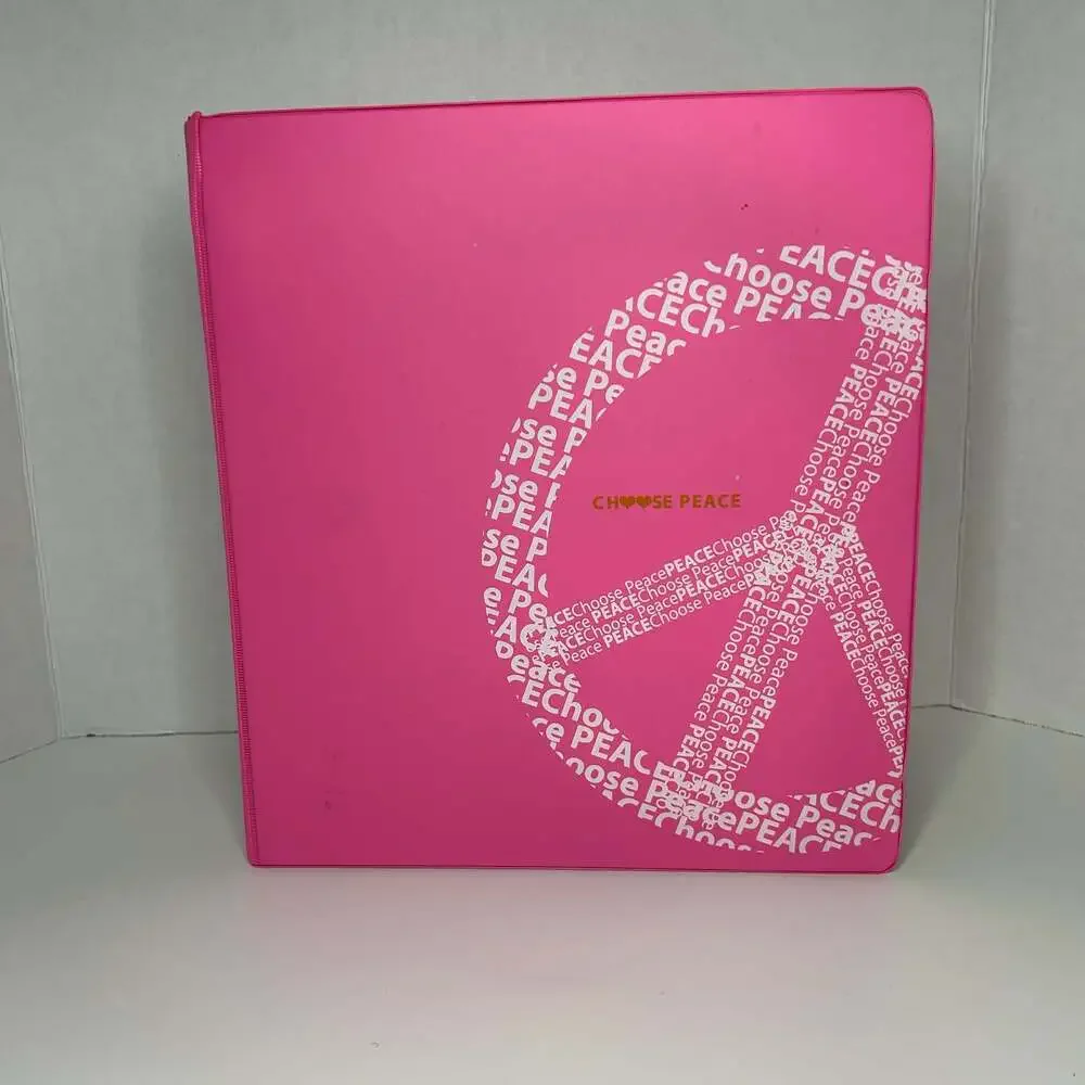 Choosey Chicks 3-Ring Binder Set with Butterfly and Peace Sign Designs